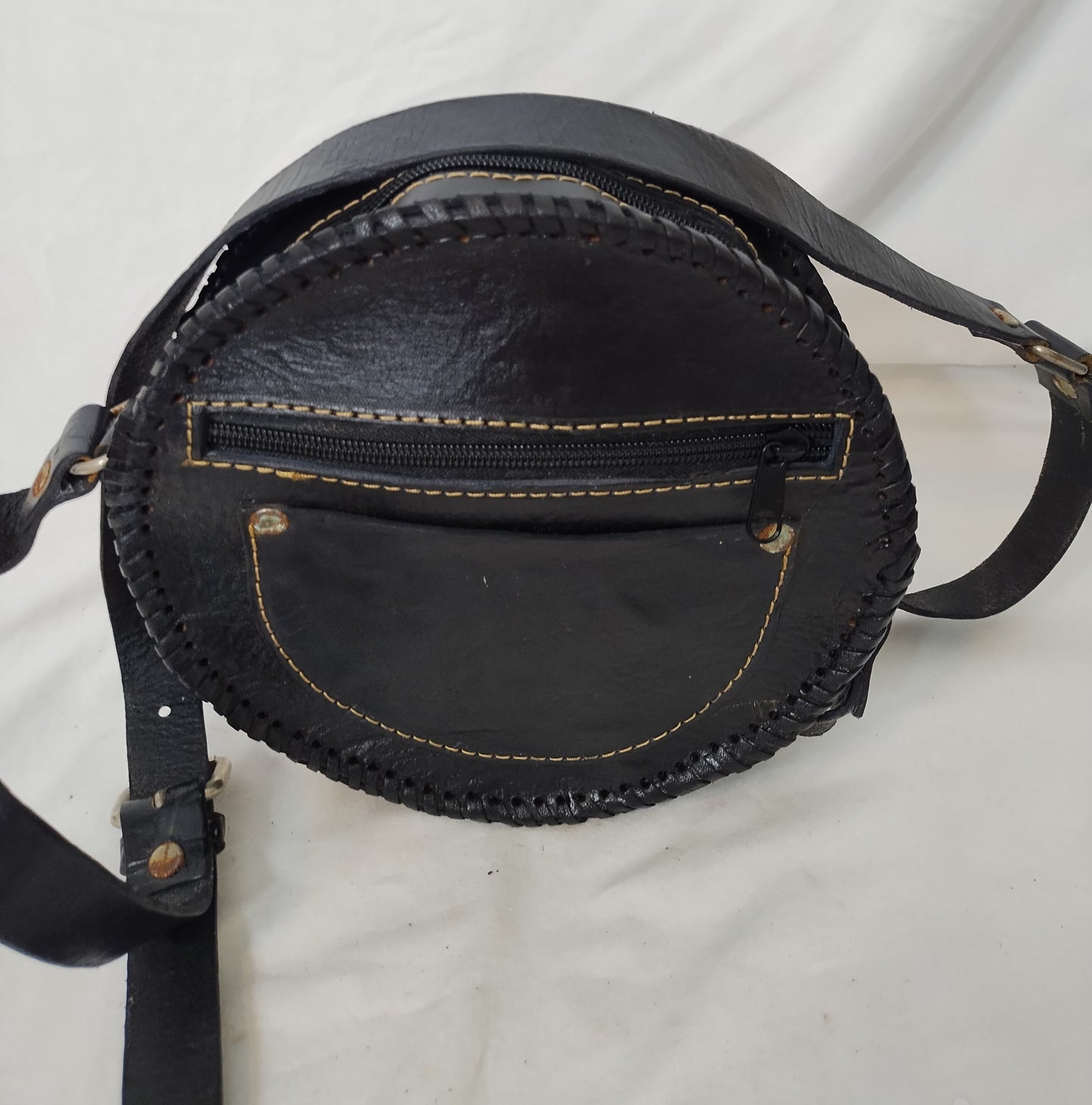 Leather hand bag