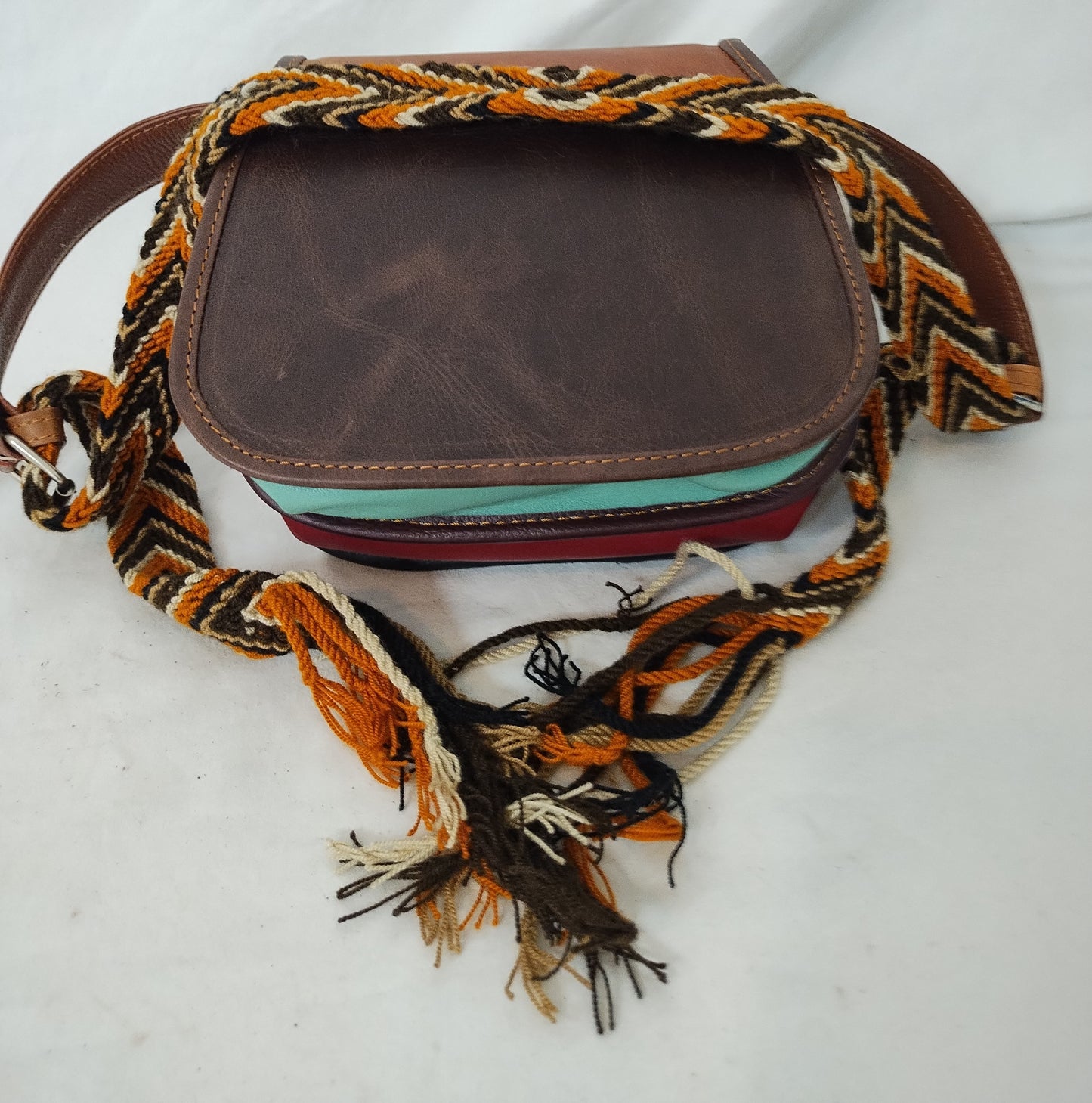 Leather hand bag