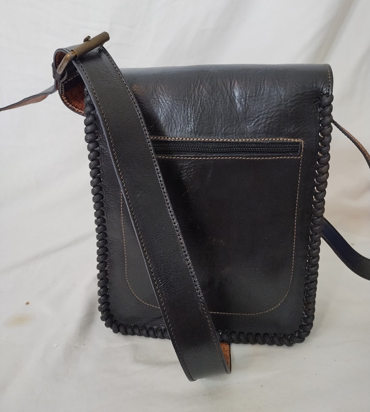 Leather hand bag