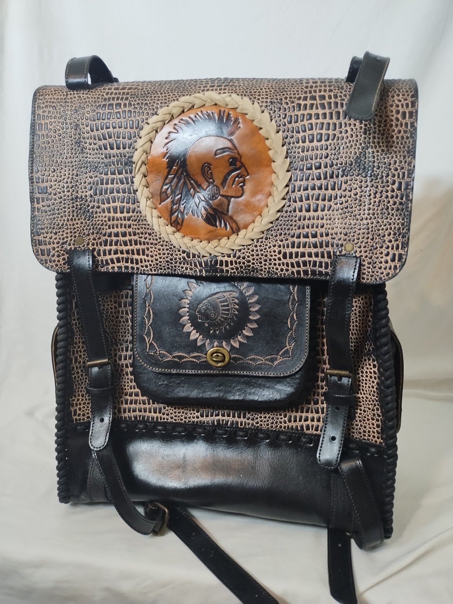 Leather backpack LARGE