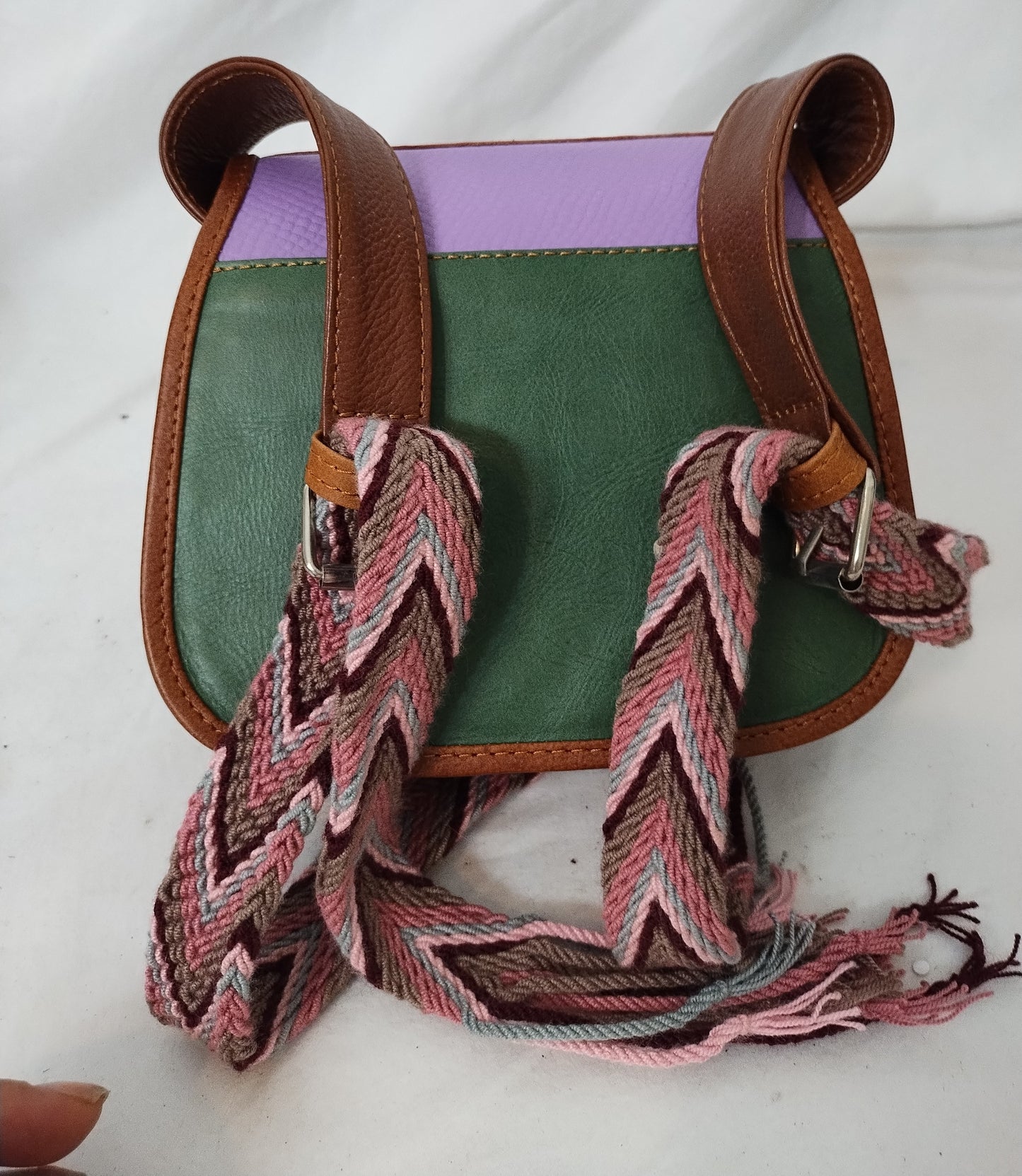 Leather hand bag
