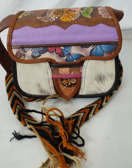 Leather hand bag