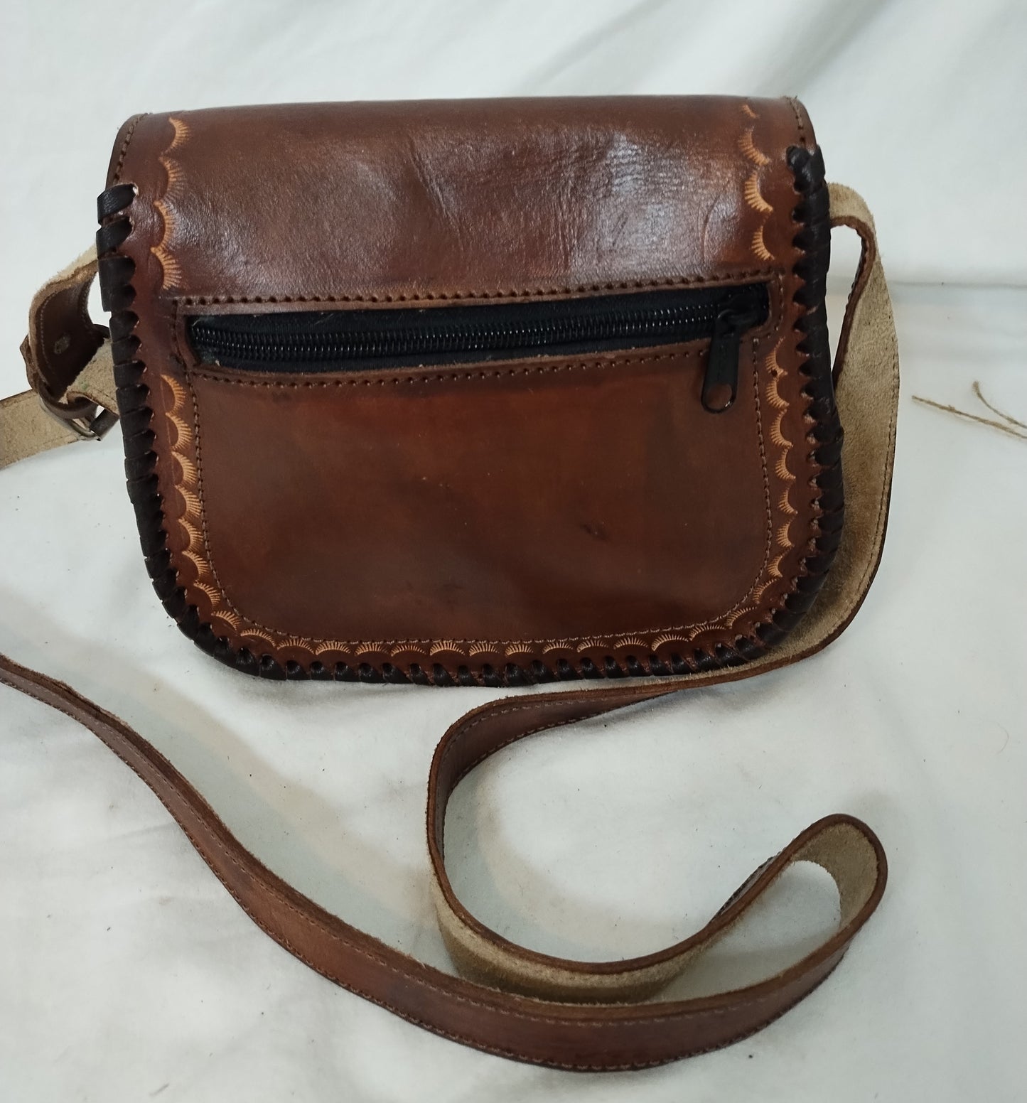 Leather hand bag