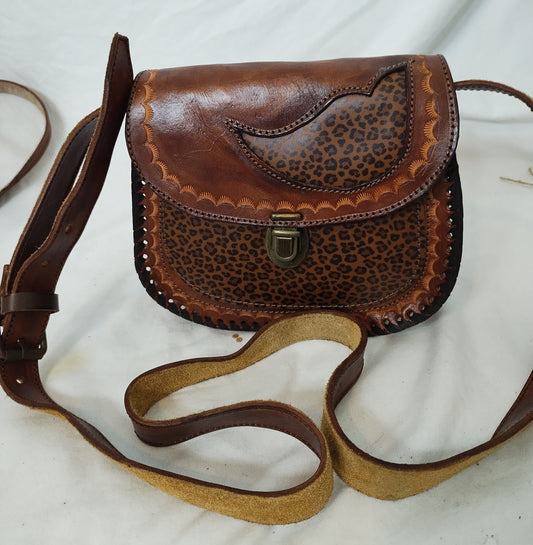 Leather hand bag