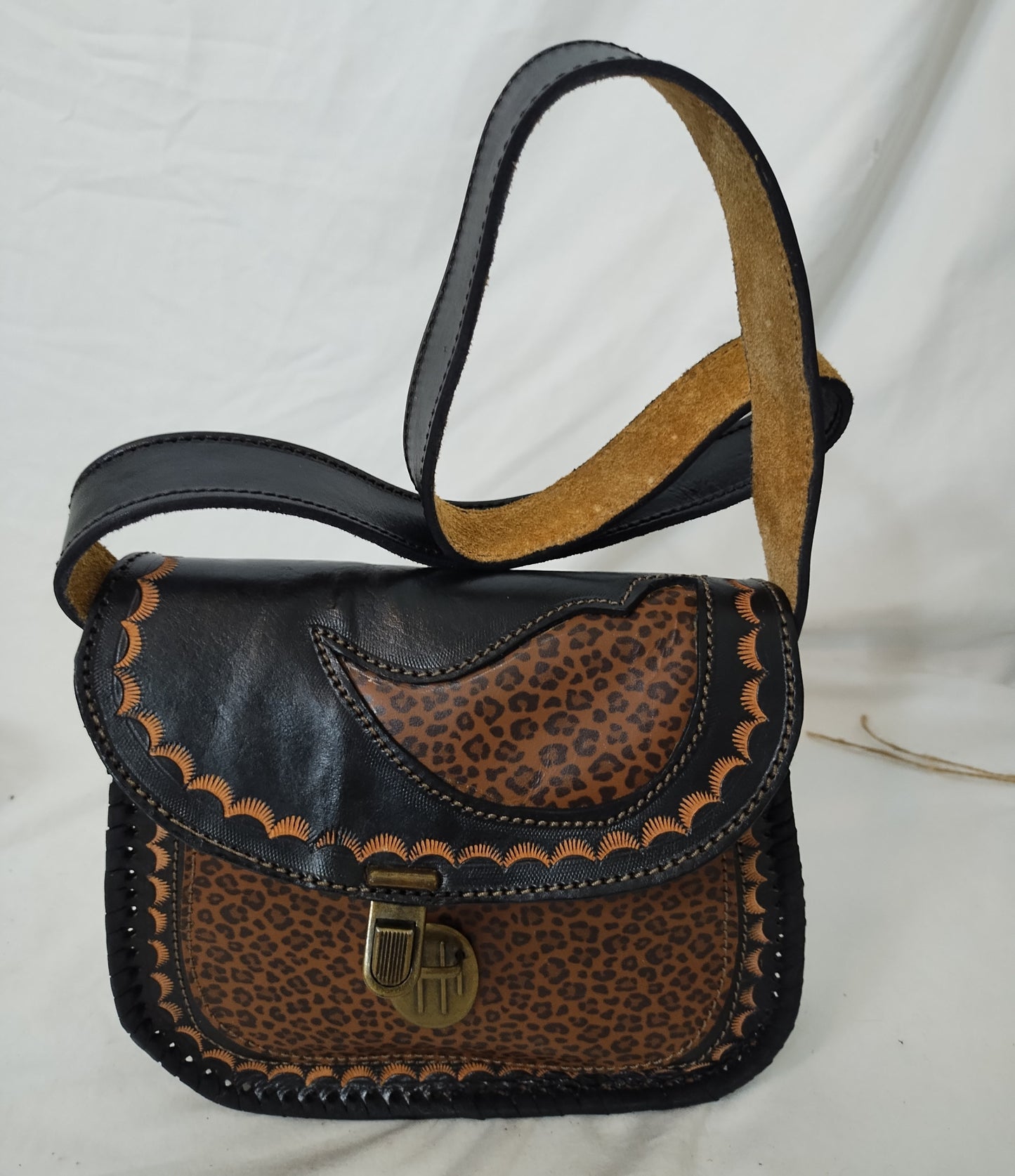 Leather hand bag