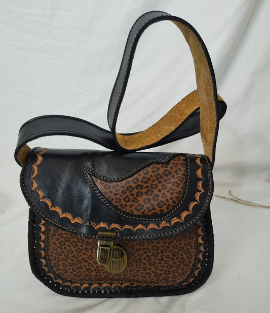 Leather hand bag