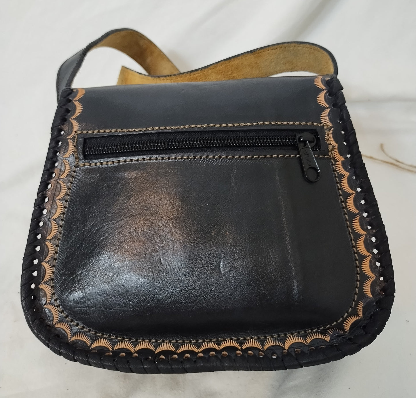 Leather hand bag