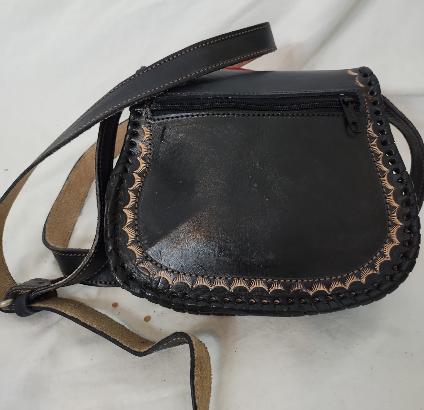 Leather hand bag