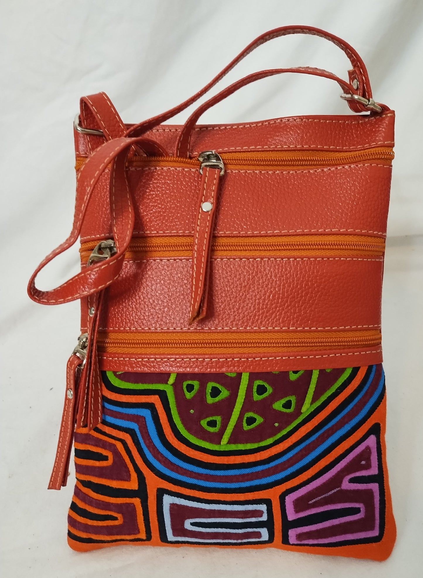 Leather hand bag