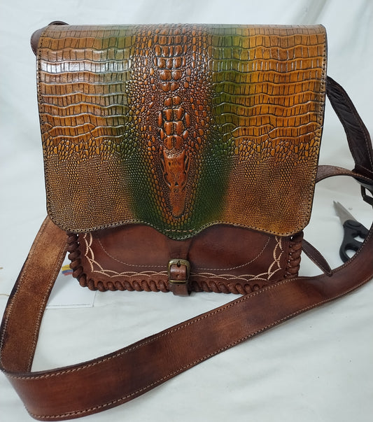 Leather hand bag