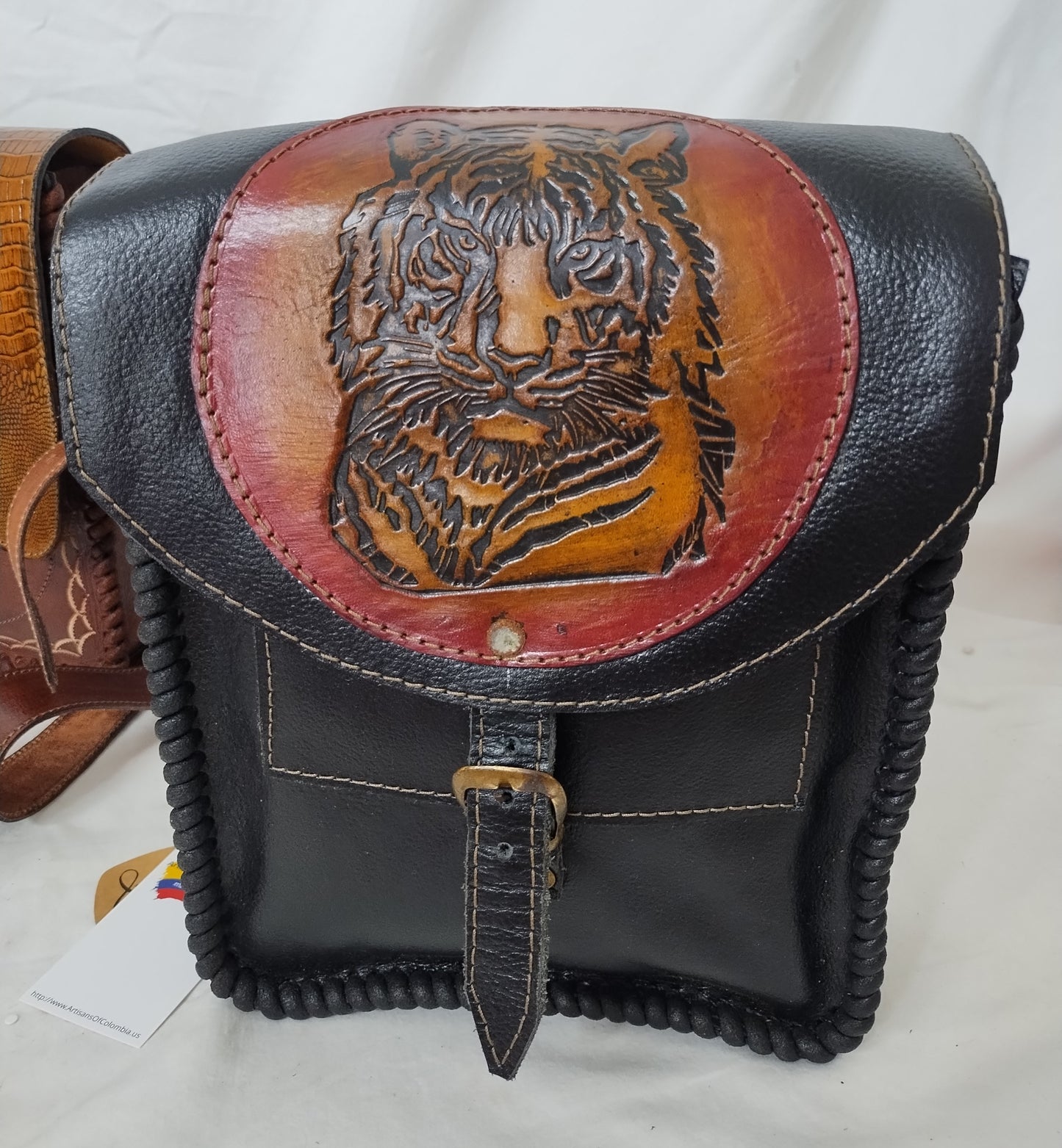 Leather hand bag