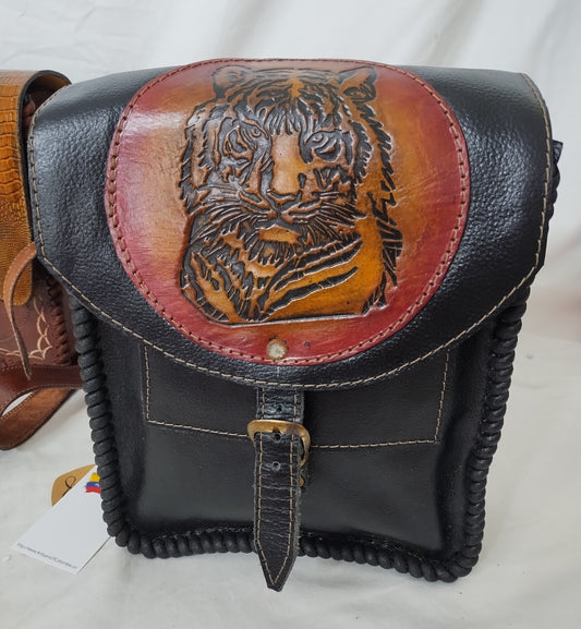 Leather hand bag