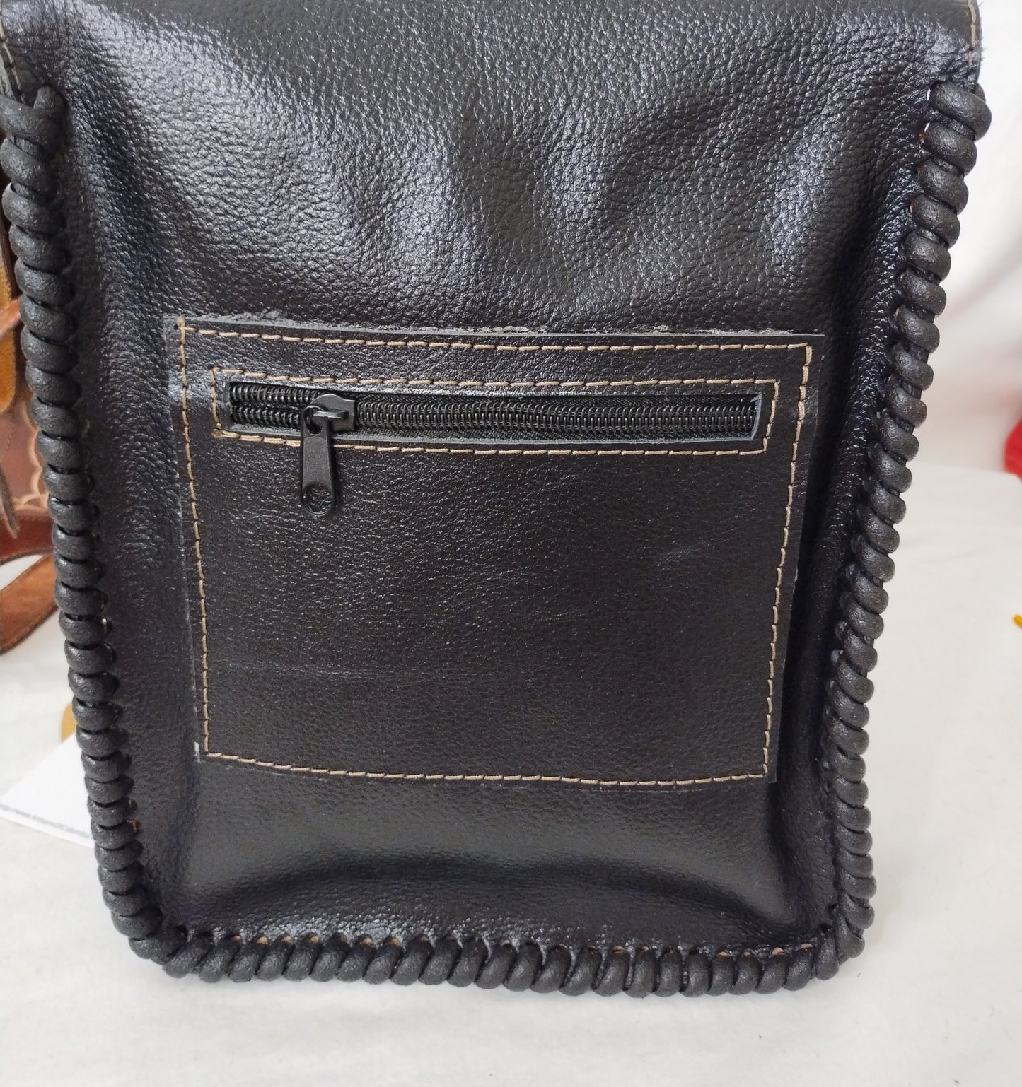 Leather hand bag