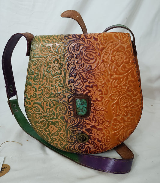 Leather hand bag