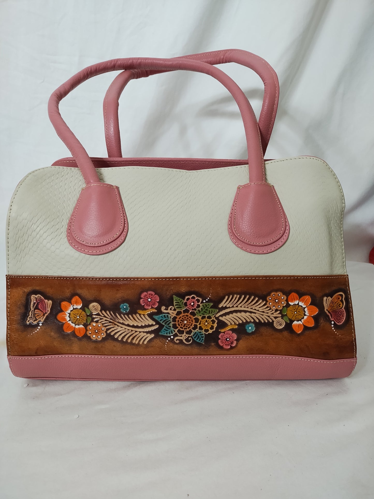 Leather hand bag