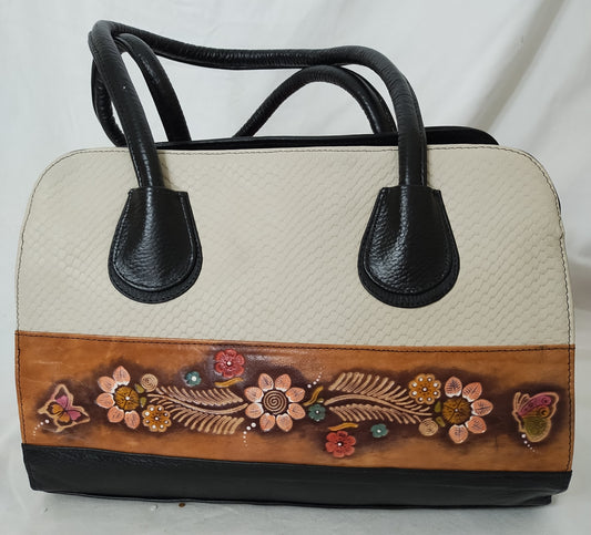 Leather hand bag