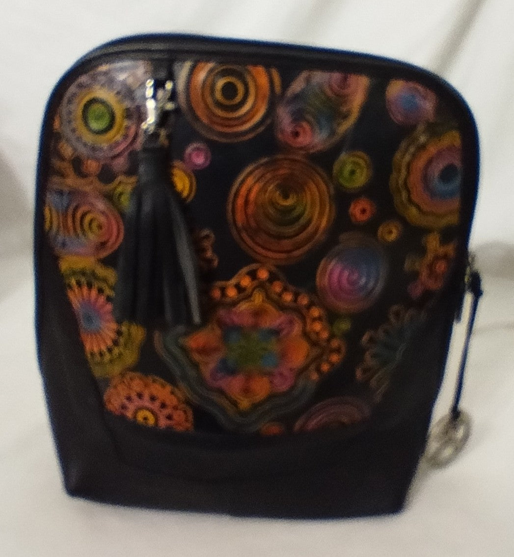 Hand bag, leather (cuero)