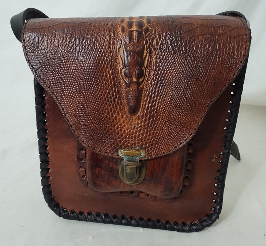 Leather hand bag