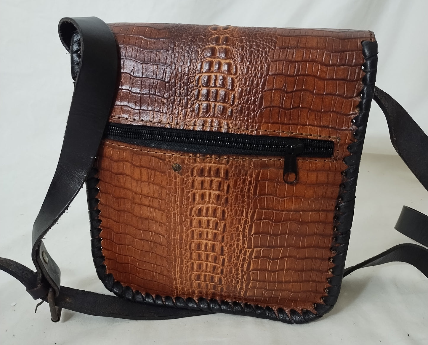 Leather hand bag