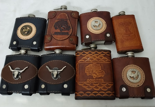 Flask (leather)